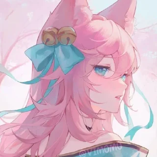 🦊 emoji ♫⃝⬤◯ Ahri // @KesitoMania Telegram sticker 5 of 119