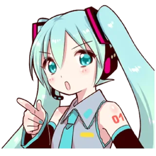 Sticker from HATSUNE MIKU @Nekostickerss