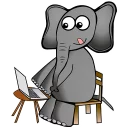 💻 emoji Elephant Telegram sticker 21 of 26
