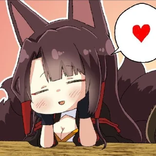 ❤️‍🔥 emoji ⌜ Akagi ❤️‍🔥 ⌟  ᨒ @KurumiFan ⛩️ Telegram sticker 12 of 120