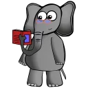 📖 emoji Elephant Telegram sticker 22 of 26