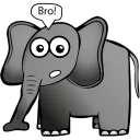 👆 emoji Elephant Telegram sticker 4 of 26