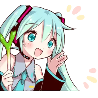 😃 emoji HATSUNE MIKU @Nekostickerss Telegram sticker 6 of 25
