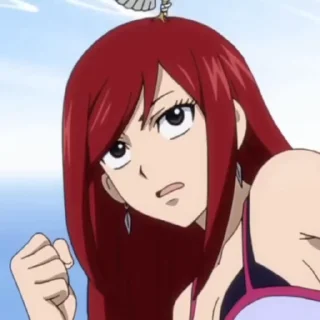 😥 emoji Erza Scarlet 🎥 @RealmOfTheFuture Telegram sticker 13 of 64