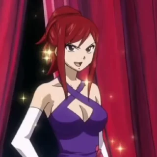 🥳 emoji Erza Scarlet 🎥 @RealmOfTheFuture Telegram sticker 22 of 64