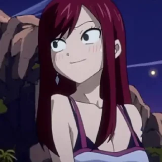 🙄 emoji Erza scarlet Telegram sticker 21 of 44