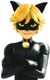 😺 emoji Cat Noir -  Miraculous : @Characters_stickers Telegram sticker 24 of 25