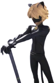 😺 emoji Cat Noir -  Miraculous : @Characters_stickers Telegram sticker 8 of 25