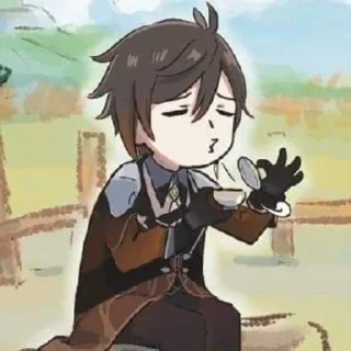 🍵 emoji zhongli☀️ Telegram sticker 22 of 42