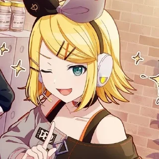 🌟 emoji Kagamine Rin⚡️ @selenasekaii Telegram sticker 7 of 91