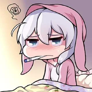 🤒 emoji Honkai Impact Waifus Telegram sticker 12 of 32