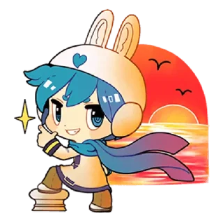 😎 emoji Mini Kaito Telegram sticker 18 of 19