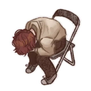 😓 emoji Tomoko by Karanhara Telegram sticker 16 of 25