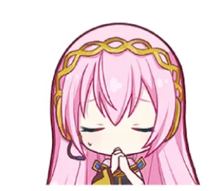 😣 emoji Megurine Luka Telegram sticker 8 of 13