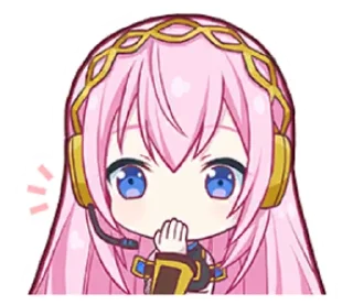 🤭 emoji Megurine Luka Telegram sticker 5 of 13