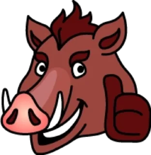 👍 emoji Кабан @modnyashki_vip Telegram sticker 9 of 25