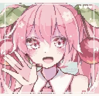 🌟 emoji sᴀᴋᴜʀᴀ ᴍɪᴋᴜ 💕 @kiittyyxq Telegram sticker 8 of 21