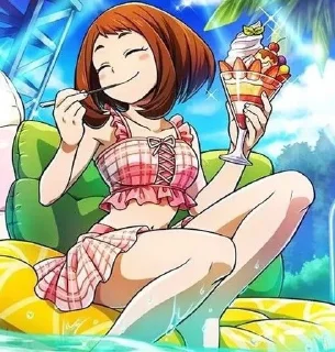 🌟 emoji Ochako Uraraka ◈ @KesitoMania Telegram sticker 12 of 120