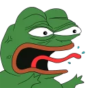 😨 emoji Pepe the Frog Telegram sticker 22 of 30