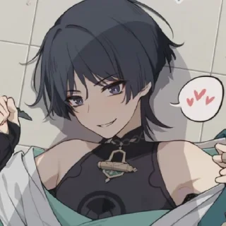 😏 emoji Скарамучча Telegram sticker 8 of 35