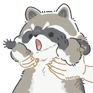 Sticker from Cute Raccoon by @carlysticker