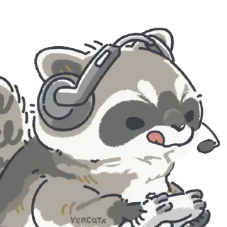 Sticker from Cute Raccoon by @carlysticker