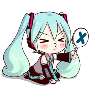 ❌ emoji HATSUNE MIKU @Nekostickerss Telegram sticker 19 of 25