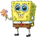 🌹 emoji SpongeBob  @stickers4 Telegram sticker 5 of 21