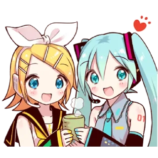 🍵 emoji HATSUNE MIKU @Nekostickerss Telegram sticker 14 of 25