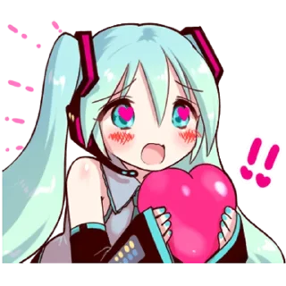 😍 emoji HATSUNE MIKU @Nekostickerss Telegram sticker 11 of 25