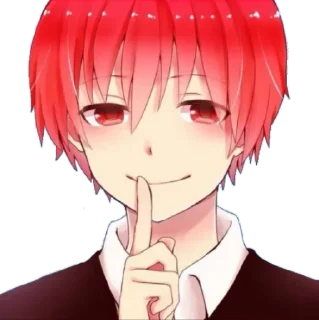 🤫 emoji Akabane karma Telegram sticker 20 of 50
