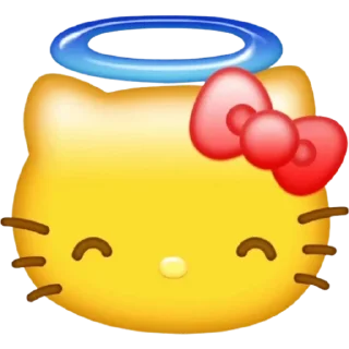 😇 emoji hello kitty | @pizdaupizdi21 Telegram sticker 5 of 7