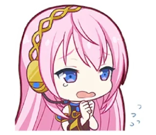 😓 emoji Megurine Luka Telegram sticker 6 of 13