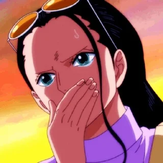 🥺 emoji Nico Robin:) (mood5) Telegram sticker 13 of 82