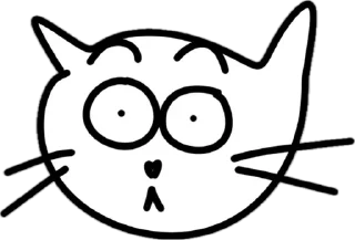 😨 emoji Risovani kisik Telegram sticker 4 of 17