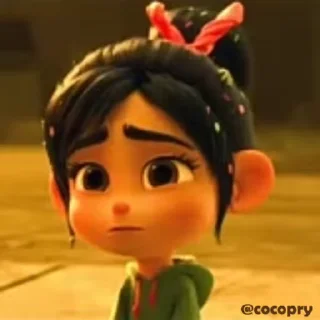 🥺 emoji Vanellope ☺️ @MochaStickers Telegram sticker 7 of 14