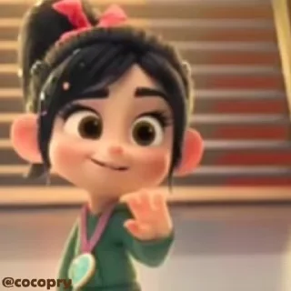 👋 emoji Vanellope ☺️ @MochaStickers Telegram sticker 5 of 14