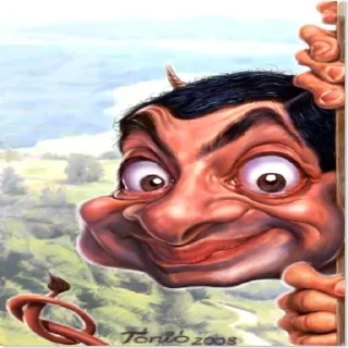 😊 emoji Mr bean Telegram sticker 5 of 8