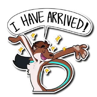 😆 emoji Jules the Stoat Telegram sticker 10 of 120