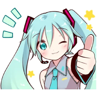 👍 emoji HATSUNE MIKU @Nekostickerss Telegram sticker 9 of 25
