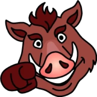 👇 emoji Кабан @modnyashki_vip Telegram sticker 23 of 25