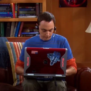 🧠 emoji ャ. Sheldon Cooper ；@Unince . Telegram sticker 13 of 60