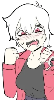 😰 emoji Albedo's Chaquetrix Pack Telegram sticker 6 of 38