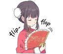 😑 emoji China-chan by @carlysticker Telegram sticker 9 of 40
