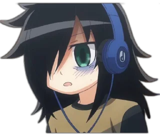 🎧 emoji Tomoko chan Telegram sticker 17 of 19