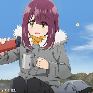 🥰 emoji @usthen Yuru Camp△ S3 Telegram sticker 12 of 15