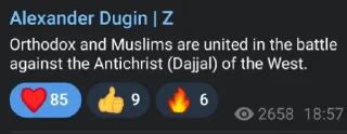Sticker from Aleksandr Dugin
