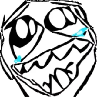 😍 emoji Distortion TrollFace | @The_Last_Nam_Nam Telegram sticker 12 of 65