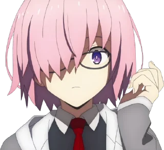 😕 emoji Fate/GO 🛡 Mash Kyrielight Telegram sticker 10 of 67