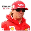 😃 emoji Kimi Räikkönen - F1iran.com Telegram sticker 16 of 22